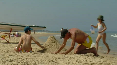 Tal Aviv beach 8 Stock Footage 734082