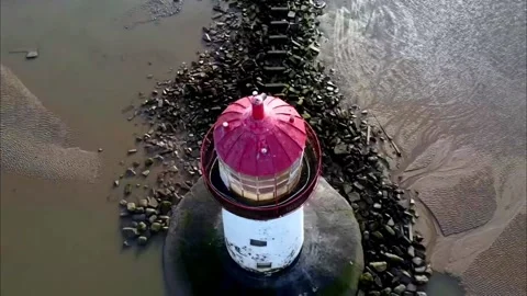 Talacre Beach, Lighthouse 3 Stock Footage 167082991
