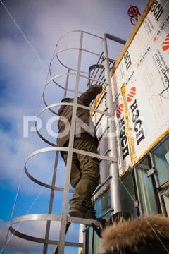 Talakan, building talakan airport in Yakutia Stock Photos