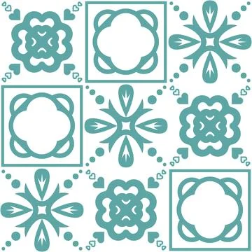 Talavera azulejo pattern for design, ceramic tiles vector illustration blue m Stockillustratie