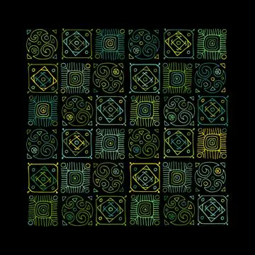 Talavera pattern. Indian patchwork. Turkish ornament. Moroccan tile mosaic Stock Illustration