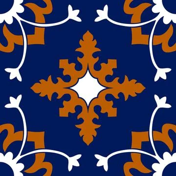 Talavera pattern. Moroccan tile mosaic. Illustrazione stock
