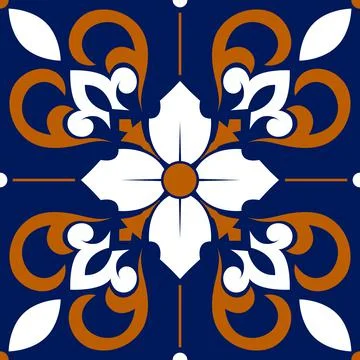 Talavera pattern. Moroccan tile mosaic. Stock Illustration