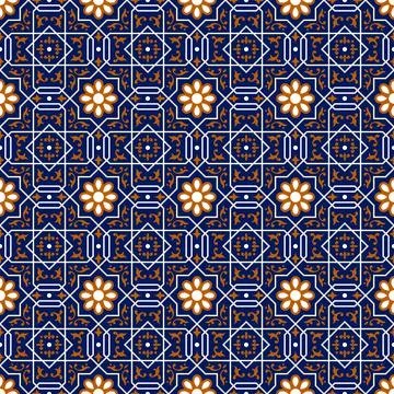 Talavera pattern. Moroccan tile mosaic. Stock-Illustration