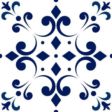 Talavera pattern. Moroccan tile mosaic. Stock Illustration