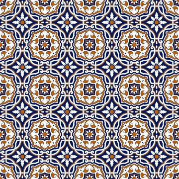 Talavera pattern. Moroccan tile mosaic. イラスト素材