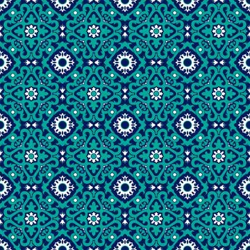 Talavera pattern. Moroccan tile mosaic. Stock Illustration