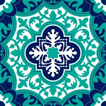 Talavera pattern. Moroccan tile mosaic. Stock-Illustration