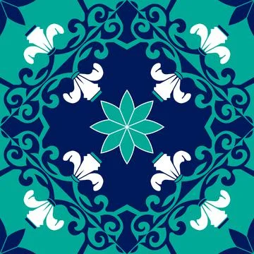 Talavera pattern. Moroccan tile mosaic. Stock-Illustration