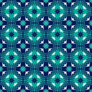 Talavera pattern. Moroccan tile mosaic. Stock-Illustration