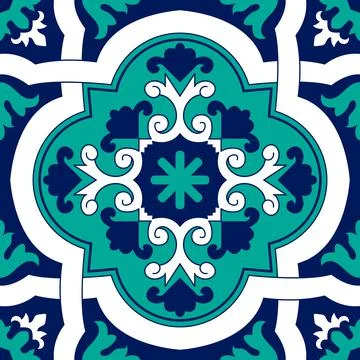 Talavera pattern. Moroccan tile mosaic. Stock-Illustration
