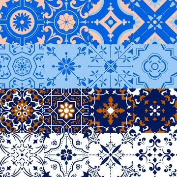 Talavera pattern. Moroccan tile mosaic. Illustrazione stock