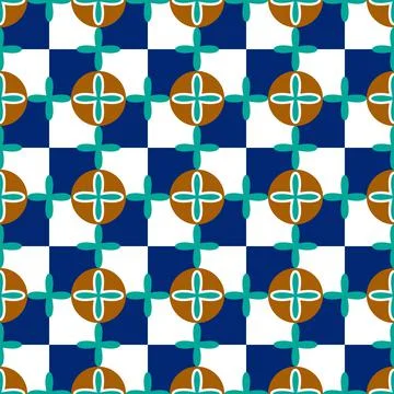 Talavera pattern. Moroccan tile mosaic. Stock Illustration