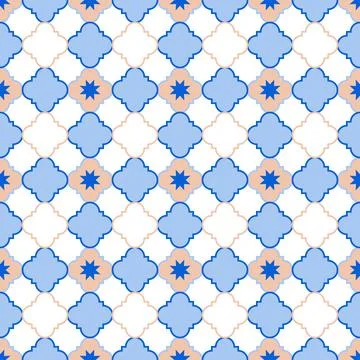 Talavera pattern. Moroccan tile mosaic. Stock Illustration