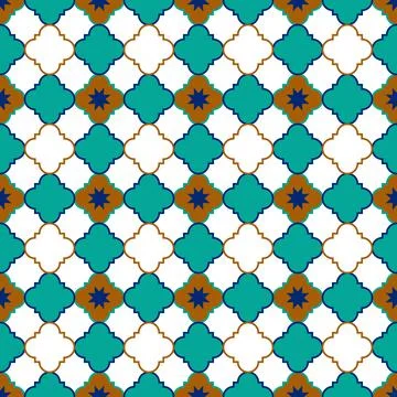 Talavera pattern. Moroccan tile mosaic. Stock Illustration