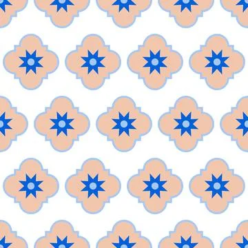 Talavera pattern. Moroccan tile mosaic. Stock Illustration