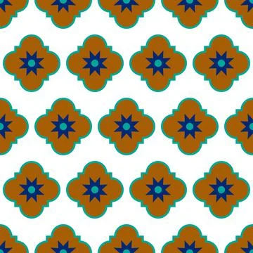 Talavera pattern. Moroccan tile mosaic. Illustrazione stock