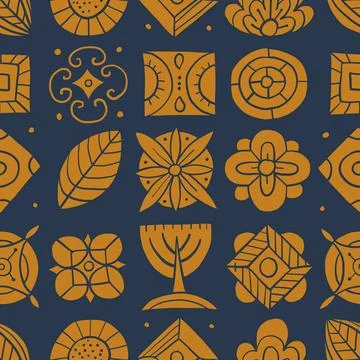 Talavera seamless pattern. Ethnic Background 스톡 일러스트