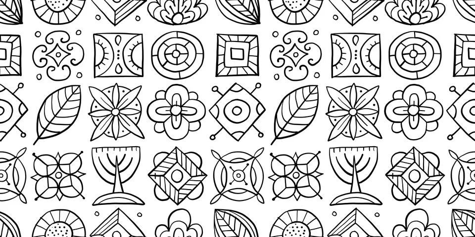Talavera seamless pattern. Ethnic Background 스톡 일러스트