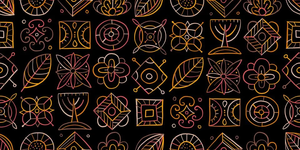 Talavera seamless pattern. Ethnic Background 스톡 일러스트