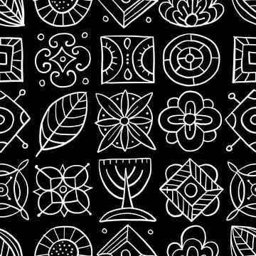 Talavera seamless pattern. Ethnic Background Illustrazione stock