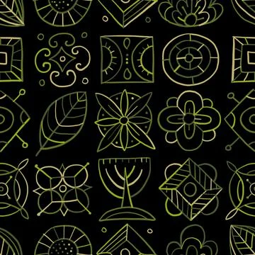 Talavera seamless pattern. Ethnic Background Illustrazione stock