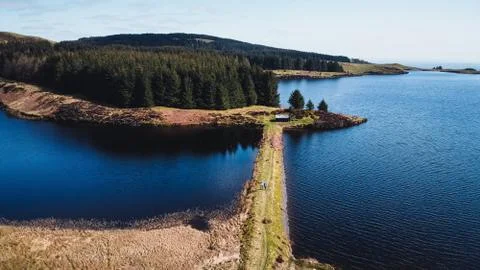 Tale of two lakes Stock Photos