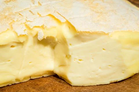 Taleju soft cheese with a crust closeup Stock Photos