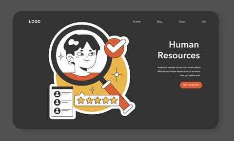 Talent acquisition concept. Flat vector illustration. Illustrazione stock