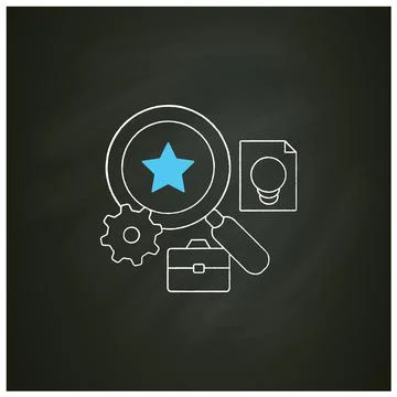 Talent analytics chalk icon Stock Illustration
