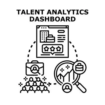 Talent analytics dashboard displaying recruitment performance metrics イラスト素材