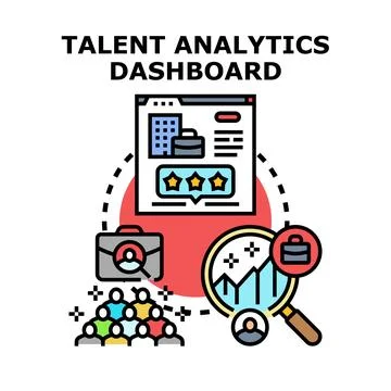 Talent analytics dashboard displaying recruitment performance metrics イラスト素材
