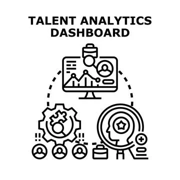 Talent analytics dashboard displaying recruitment performance data イラスト素材