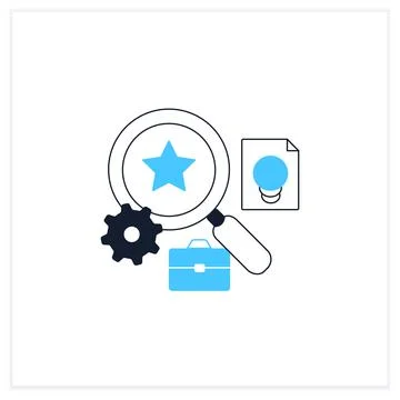 Talent analytics flat icon 스톡 일러스트