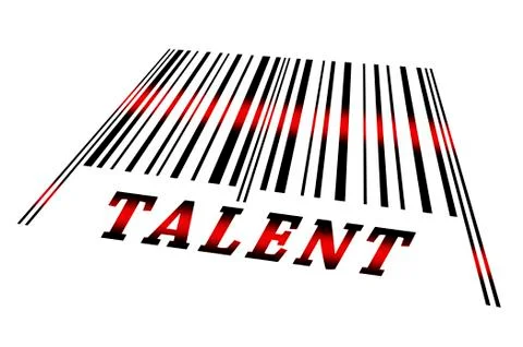 Talent on barcode Stockillustratie