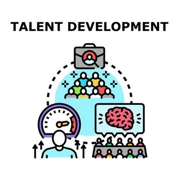 Talent development concept growing employee skills 스톡 일러스트