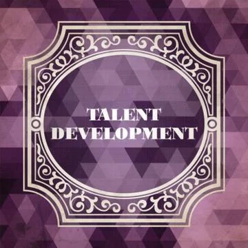 Talent Development Concept. Purple Vintage design. Stock Illustration
