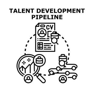 Talent development pipeline management and career growth Illustrazione stock