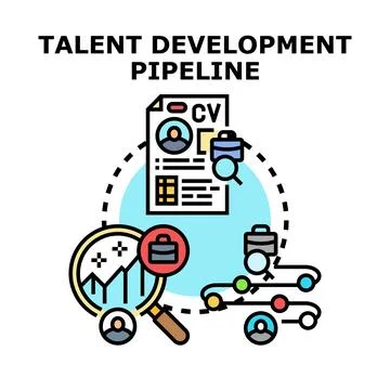 Talent development pipeline management and career growth 스톡 일러스트