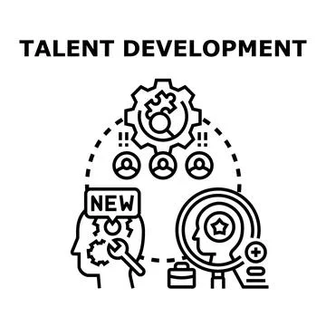 Talent development process creating new skills Stock Illustration