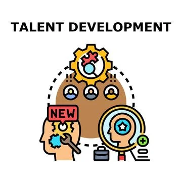 Talent development process creating new skills Stock Illustration