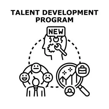 Talent development program concept evaluating employee potential Stock Illustration