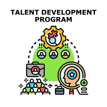 Talent development program concept promoting skill growth and professional .. Stock Illustration