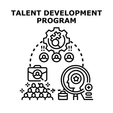 Talent development program vector illustrating nurturing human resources. Ide Stock Illustration