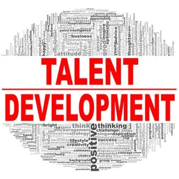 Talent Development word cloud Stock Photos