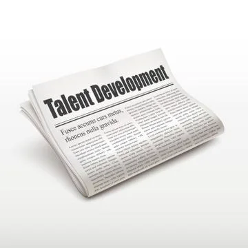 Talent development words on newspaper Stock Illustration