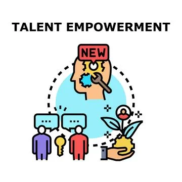 Talent empowerment and skill development concept illustration Stock Illustration