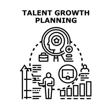 Talent growth planning for employee development and career path Stock Illustration
