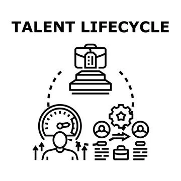 Talent lifecycle management and development vector icon concept Stock Illustration