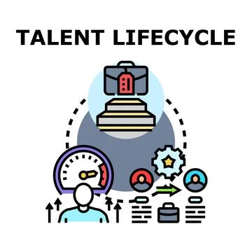 Talent lifecycle management and development vector icon concept Stock Illustration